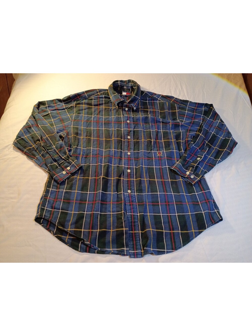 Tommy Hilfiger Men's XL Plaid Button-Down Shirt